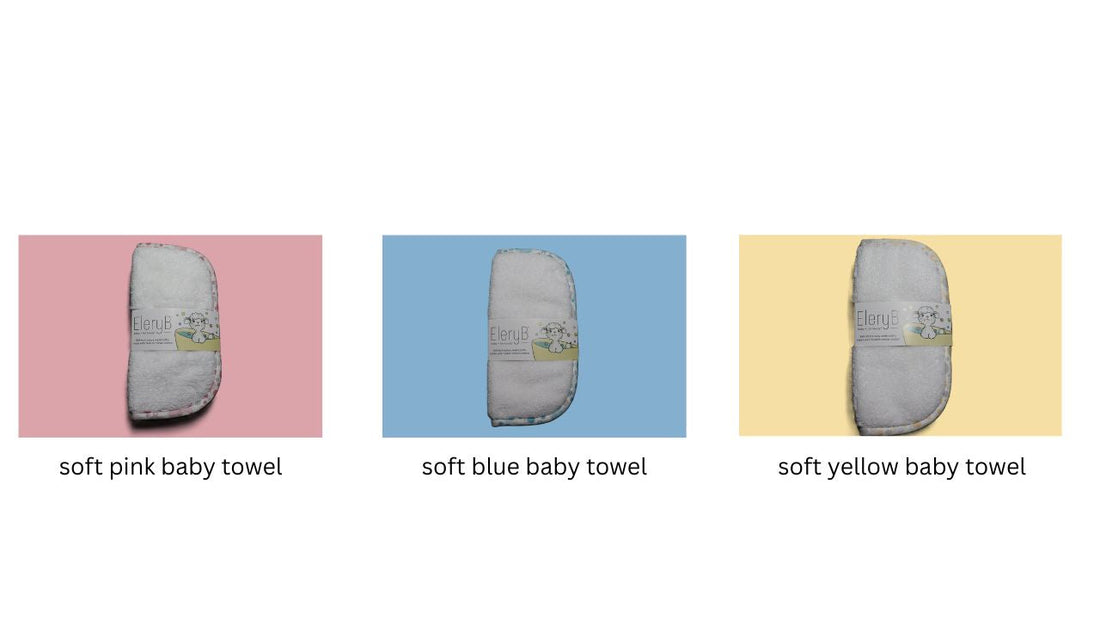 Bath Time Just Got Softer: EleryB's Pink, Blue, and Yellow Hooded Baby Towels