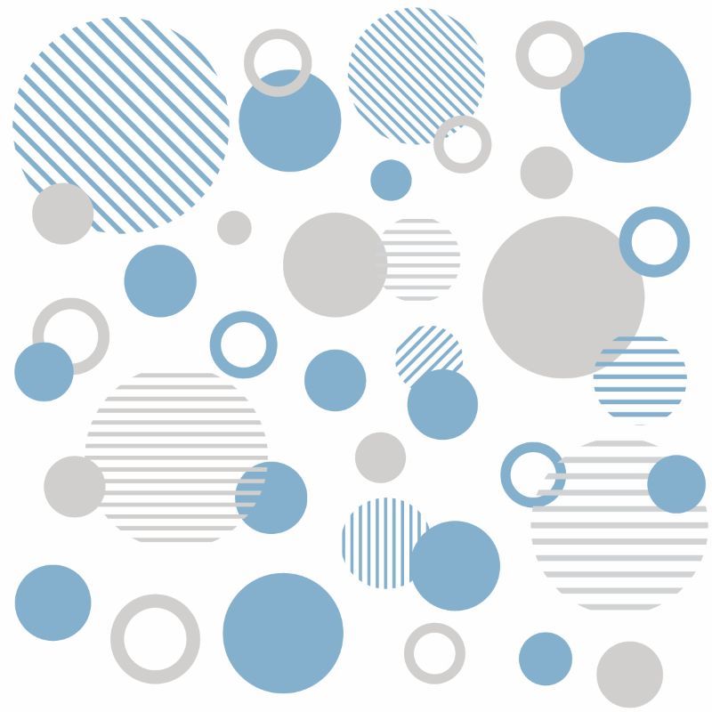 EleryB signature fabric binding in blue, gray, and white
