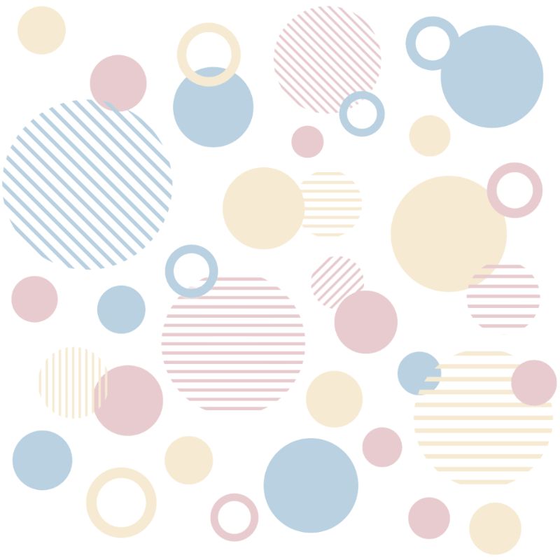 EleryB muted multicolored fabric in blue, pink, yellow, and white
